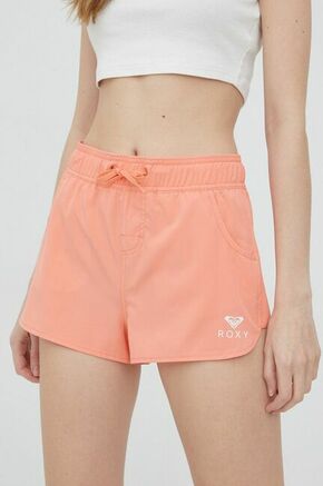 Roxy Hlače - oranžna. Kratke hlače iz zbirke Roxy. Model narejen iz tkanina.