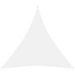 Vidaxl Senčno jadro oksford blago trikotno 5x5x5 m belo