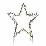 Emos LED božična zvezda kovinska, 56 cm, zunanja/notranja, topla bela