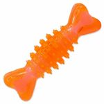 WEBHIDDENBRAND Igrača DOG FANTASY gumijasta kost oranžna 12 cm