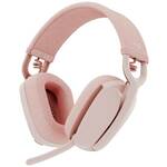 Logitech Zone Vibe 100 slušalke, bluetooth/brezžične, bela/roza/črna, mikrofon