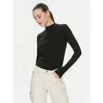Calvin Klein Bluza Cotton Modal Mock Neck Ls Top K20K206484 Črna Slim Fit