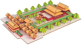 Woodcraft Lesena 3D sestavljanka Konfucijev tempelj