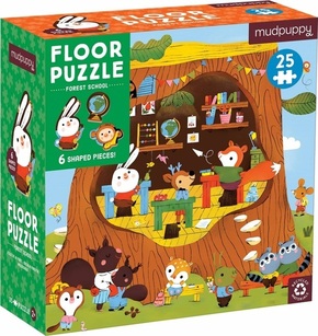 Mudpuppy Floor puzzle gozdni vrtec z oblikovanimi kosi 25 kosov