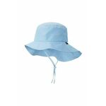 Otroški klobuk Reima Rantsu - modra. Otroški klobuk iz kolekcije Reima. Model s širokim robom, izdelan iz enobarvnega materiala. Model ima zaščito pred soncem UPF 50+.
