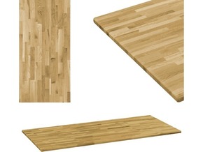 VIDAXL Površina za mizo trden hrastov les pravokotna 23 mm 120x60 cm