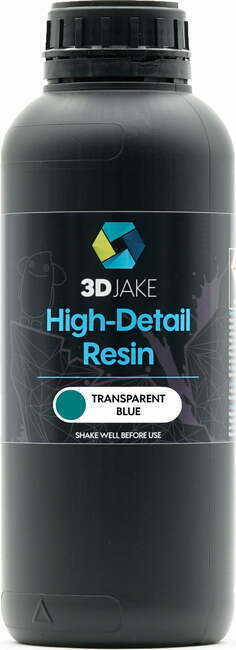 3DJAKE Resin 8K High-Detail transparentno modra - 1.000 g
