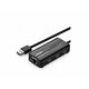 NEW Omrežni adapter HUB USB-A - RJ45 10/100 Mb/s / 3x USB 3.0 črn