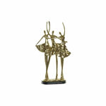 NEW Okrasna Figura DKD Home Decor 25 x 9,8 x 44,5 cm Črna Zlat Baletni Plesalec Romantično