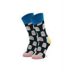 Happy Socks Otroške visoke nogavice KMIL01-9300 Črna