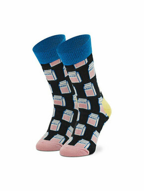 Happy Socks Otroške visoke nogavice KMIL01-9300 Črna