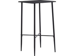 VIDAXL Barska miza črna 60x60x111 cm mediapan