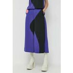 Hlače Marella ženski, vijolična barva - vijolična. Lahkotne hlače iz kolekcije Marella. Model izdelan iz vzorčaste tkanine. Model iz tankega materiala je idealen za toplejše letne čase.