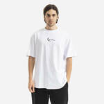 Karl Kani bombažna majica - bela. T-shirt iz zbirke Karl Kani. Model narejen iz tkanine z uporabo.
