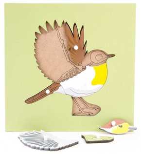 Montessori sestavljanka - ptica