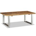 vidaXL Klubska mizica iz predelanega odsluženega lesa 100x60x38 cm