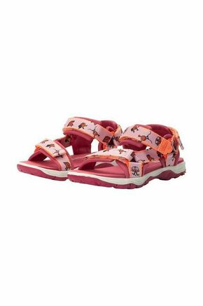 Otroški sandali Jack Wolfskin SMILEYWORLD roza barva - roza. Otroški sandali iz kolekcije Jack Wolfskin. Model izdelan iz tekstilnega materiala.