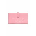 Denarnica Tous ženski, roza barva - roza. Velika denarnica iz kolekcije Tous. Model izdelan iz ekološkega usnja.