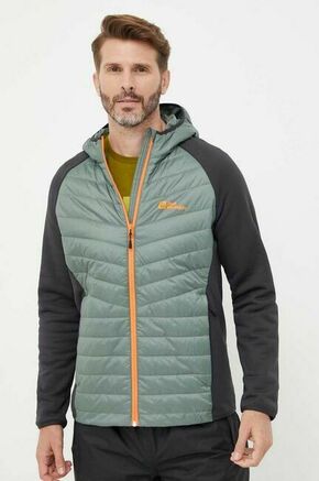 Športna jakna Jack Wolfskin Routeburn Pro Hybrid - zelena. Športna jakna iz kolekcije Jack Wolfskin. Delno podložen model