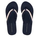 Japonke Tommy Hilfiger Th Wedge Crochet Summer Sandal FW0FW09420 Mornarsko modra