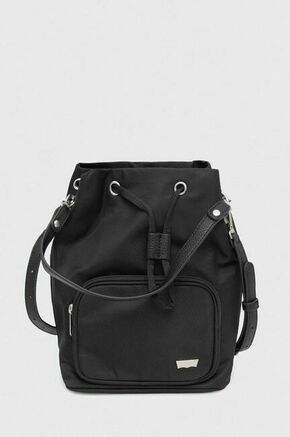 Torbica Levi's črna barva - črna. Majhna torbica mošnjiček iz kolekcije Levi's. Model na zapenjanje
