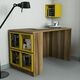BOX - WALNUT, YELLOW HANAH HOME