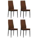 vidaXL Jedilni stoli 4 kosi blago rjave barve