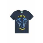 Otroška bombažna kratka majica Kenzo Kids - modra. Otroški kratka majica iz kolekcije Kenzo Kids, izdelana iz tanke, elastične pletenine. Model iz tkanine, ki je izjemno prijetna na otip.