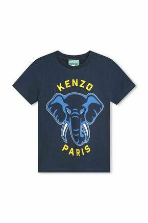 Otroška bombažna kratka majica Kenzo Kids - modra. Otroški kratka majica iz kolekcije Kenzo Kids