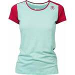 Rafiki Chulilla Lady T-Shirt Short Sleeve Eggshell Blue/Earth Red 36 Majica na prostem