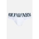 Emporio Armani Underwear moške spodnjice - bela. Spodnje hlače iz kolekcije Emporio Armani. Model izdelan iz pletenine gladke, elastične.