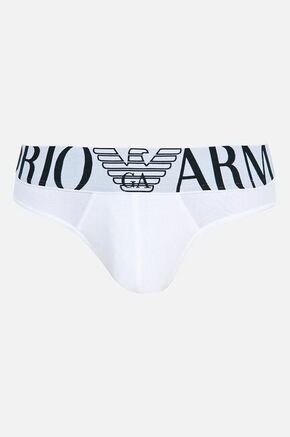 Emporio Armani Underwear moške spodnjice - bela. Spodnje hlače iz kolekcije Emporio Armani. Model izdelan iz pletenine gladke