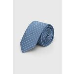 Kravata s primesjo svile HUGO - modra. Kravata iz kolekcije HUGO. Model izdelan iz vzorčaste tkanine. Material, odporen na mečkanje.