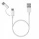 Xiaomi Mi 2v1 Micro USB kabel - kabel USB tipa C, 30 cm, bel
