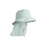 Liewood kapa s šiltom otroška Damona Seersucker Sun Hat zelena LW21437.PPY2