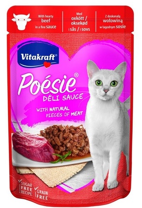 Vitakraft Cat Poésie DéliSauce žepek z govedino 85g