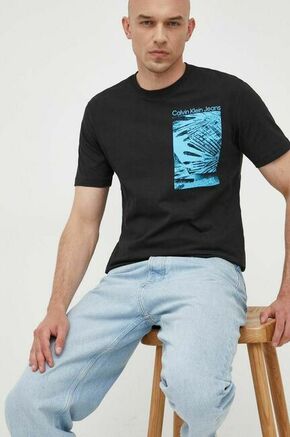 Calvin Klein Jeans Majica J30J323723 Črna Regular Fit