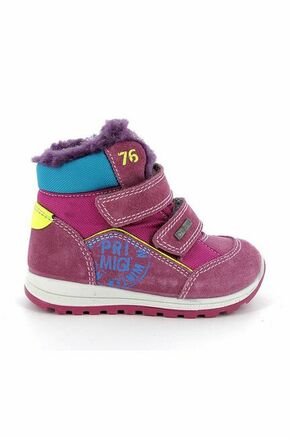 Otroški čevlji Primigi roza barva - roza. Zimski čevlji iz kolekcije Primigi. Podloženi model izdelan iz kombinacije semiš usnja in tekstilnega materiala.