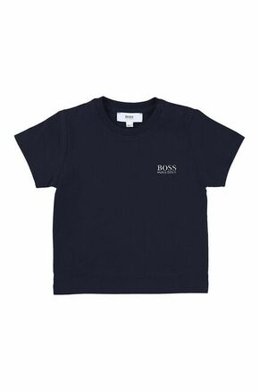 BOSS otroški t-shirt 62-98 cm - mornarsko modra. Otroški t-shirt iz kolekcije BOSS. Model izdelan iz tanke