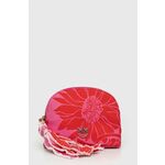 Kozmetična torbica Pinko rdeča barva - rdeča. Kozmetična torbica iz kolekcije Pinko. Model izdelan iz vzorčastega materiala.