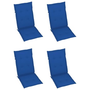 VidaXL Blazine za vrtne stole 4 kosi kraljevsko modre 120x50x4 cm