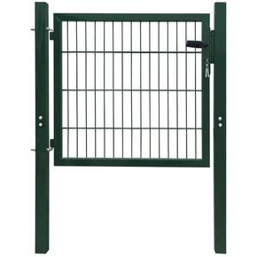 VidaXL 2D Vrata za Ograjo (Enojna) Zelene Barve 106 x 130 cm