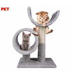 WEBHIDDENBRAND Pet Toys mačje drevo in praskalnik za mačke, 50x29x33cm, 2 nivoja