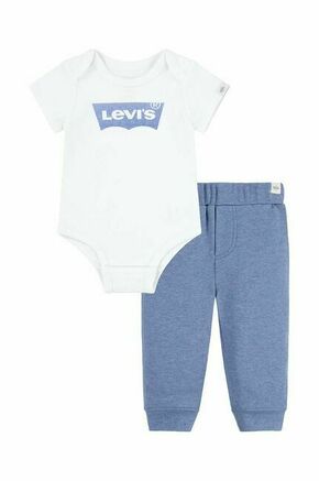 Otroški bombažni komplet Levi's LVN BATWING BODYSUIT SET - modra. Komplet za dojenčke iz kolekcije Levi's. Model izdelan iz udobne pletenine.