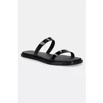 Natikači Calvin Klein DOUBLE BAR SLIDE - JELLY črna barva, HW0HW02417 - črna. Natikači iz kolekcije Calvin Klein. Model je izdelan iz sintetičnega materiala. Idealno za bazen, plažo ali sprehode.