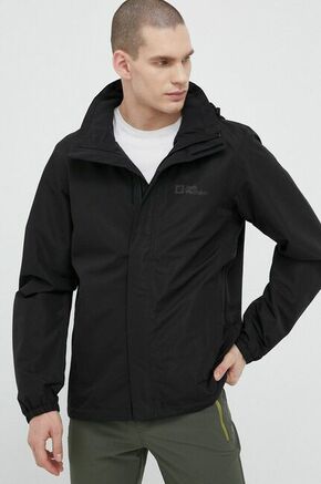 Outdoor jakna Jack Wolfskin Stormy Point črna barva - črna. Outdoor jakna iz kolekcije Jack Wolfskin. Prehoden model