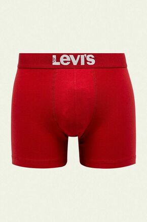Levi's boksarice (2-pack) - rdeča. Boksarice iz kolekcije Levi's. Model izdelan iz elastične pletenine. V kompletu sta dva para.