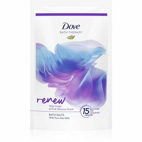 Dove Bath Therapy Renew sol za kopel Wild Violet &amp; Pink Hibiscus 400 g