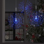 Zunanje novoletne lučke 10 kosov modre 20 cm 1400 LED