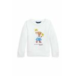 Otroški bombažen pulover Polo Ralph Lauren bela barva, 312945063001 - bela. Otroški pulover iz kolekcije Polo Ralph Lauren. Model izdelan iz pletenine s potiskom.